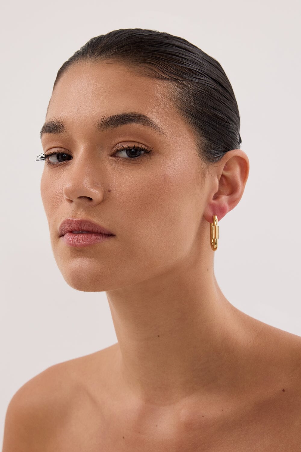 F+H GOLD DISENGAGE HOOP LARGE Accessories F+H STUDIOS 