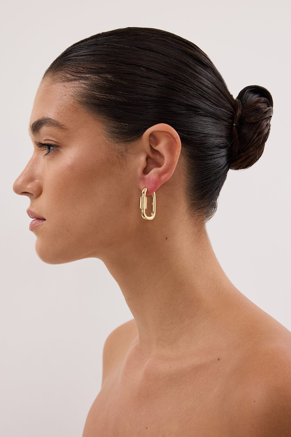 F+H GOLD DISENGAGE HOOP LARGE Accessories F+H STUDIOS 