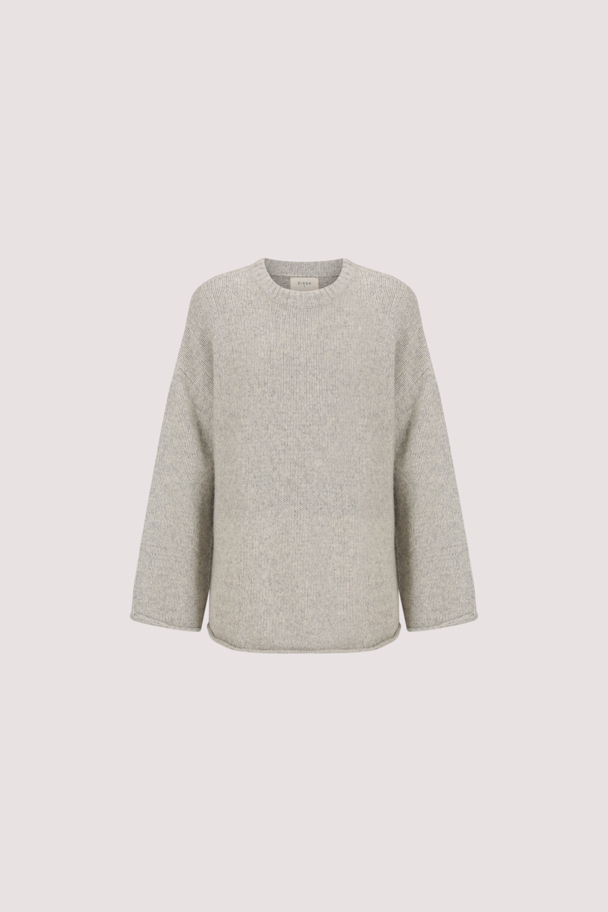 MILLY SILVER CREW NECK KNIT JUMPER