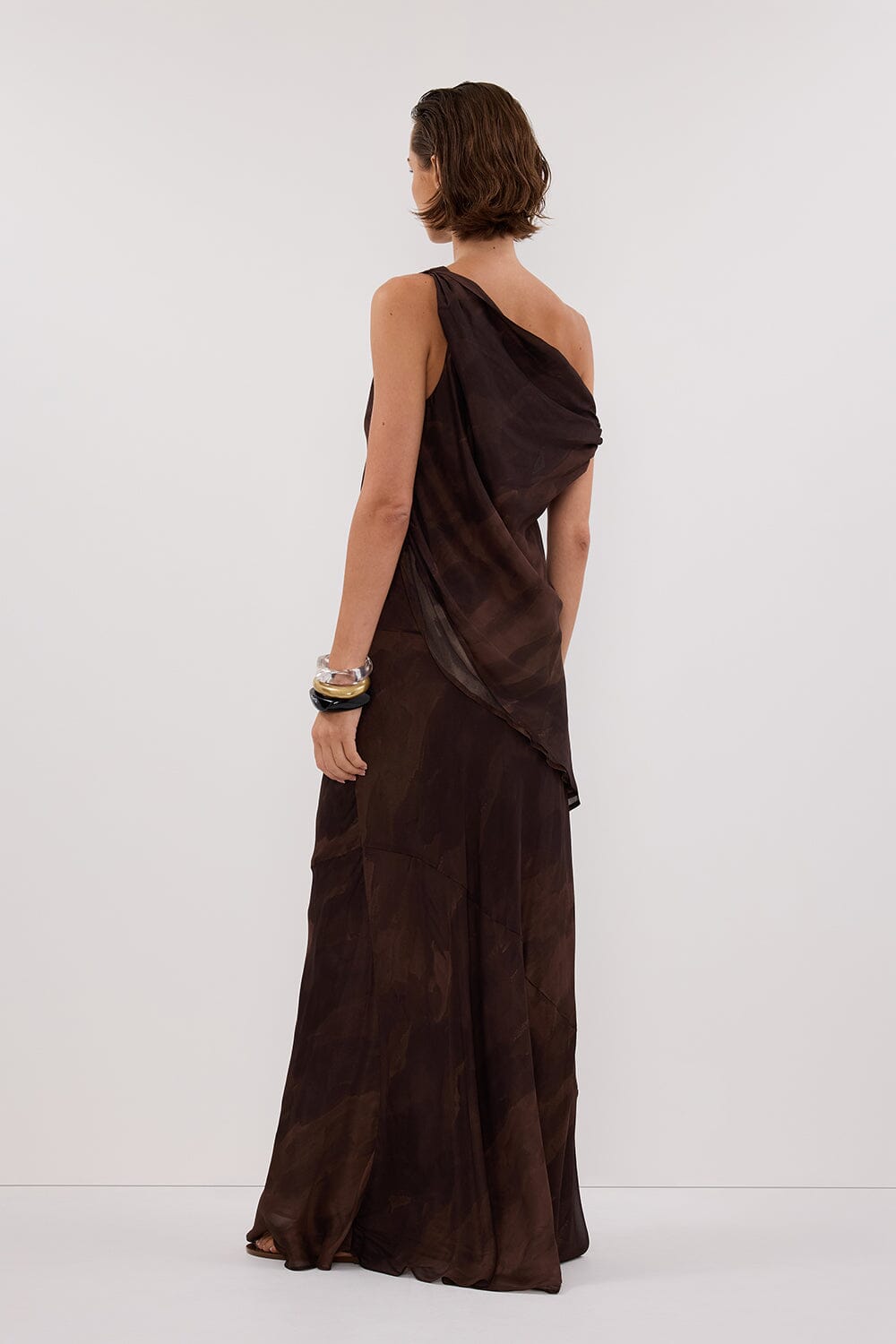 WILLOW CHOC PRINT TWIST TOP Clothing DISSH Boutiques 