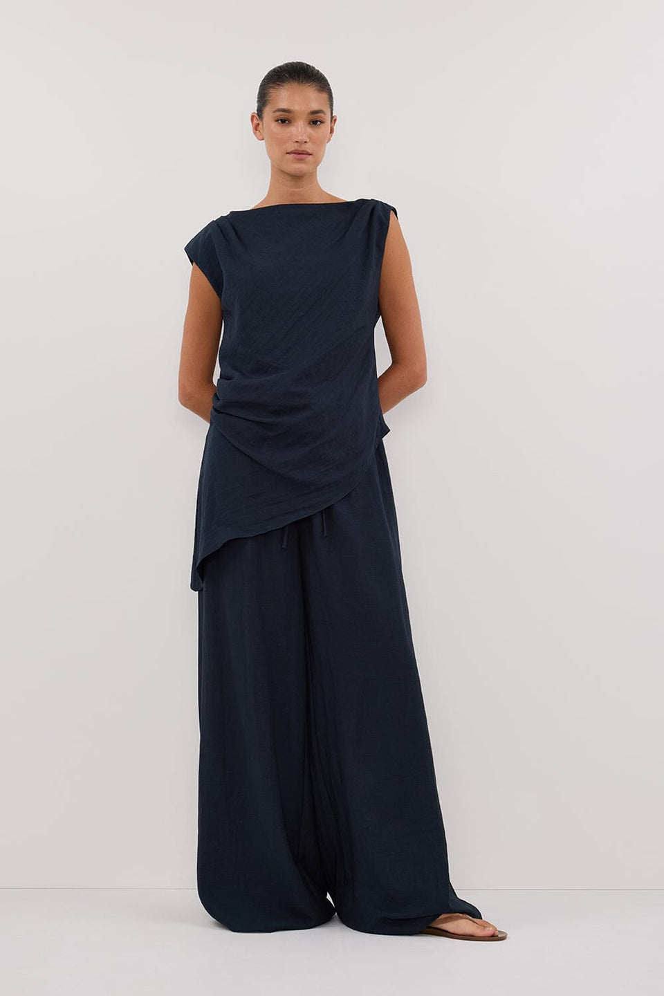 SHYLA SLATE ASYM TOP Clothing DISSH Boutiques 