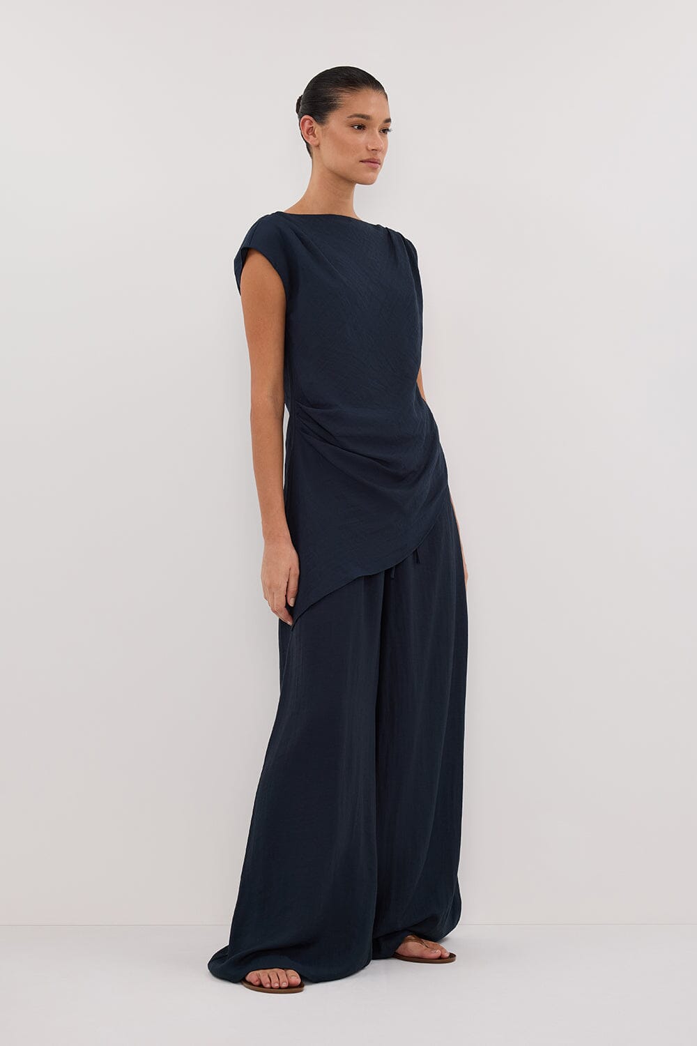 SHYLA SLATE ASYM TOP Clothing DISSH Boutiques 