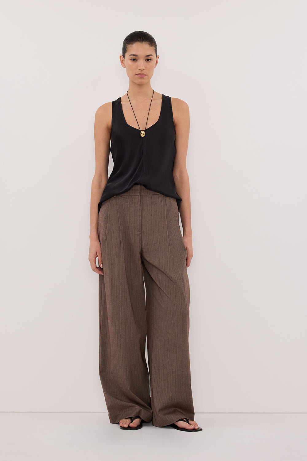COLETTE BLACK SILK CAMI TOP - PRE ORDER Clothing DISSH Boutiques 6 BLACK 