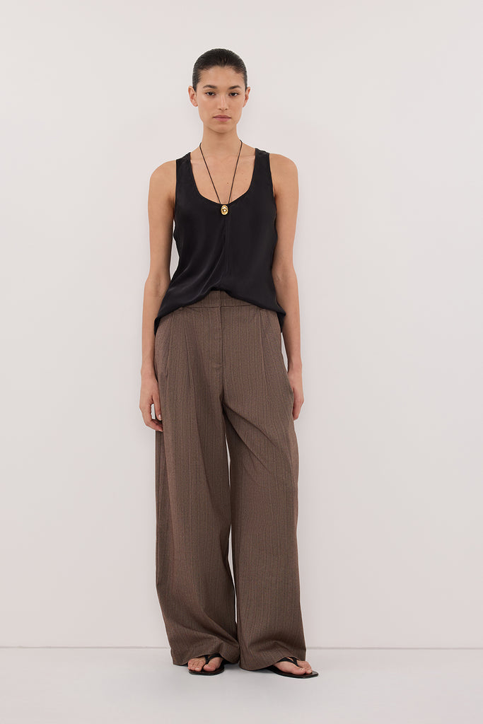 COLETTE BLACK SILK CAMI TOP