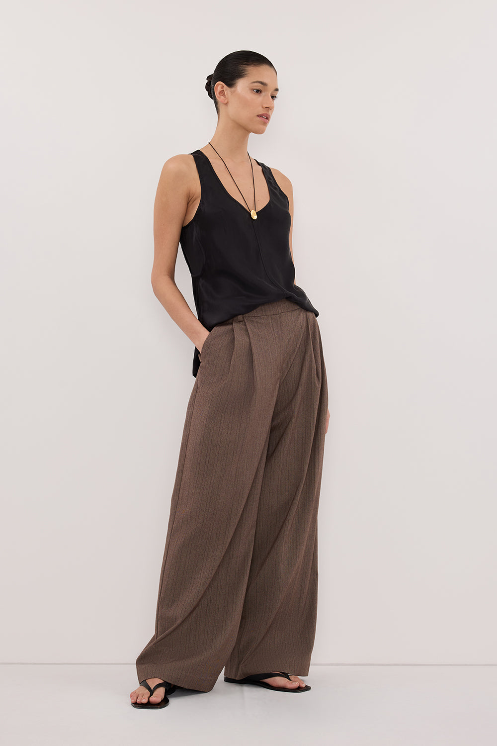 COLETTE BLACK SILK CAMI TOP - PRE ORDER Clothing DISSH Boutiques 