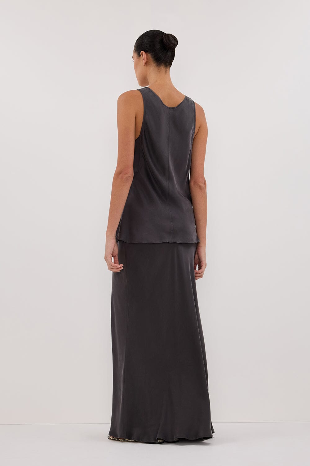 COLETTE PETROL SILK CAMI TOP Clothing DISSH Boutiques 