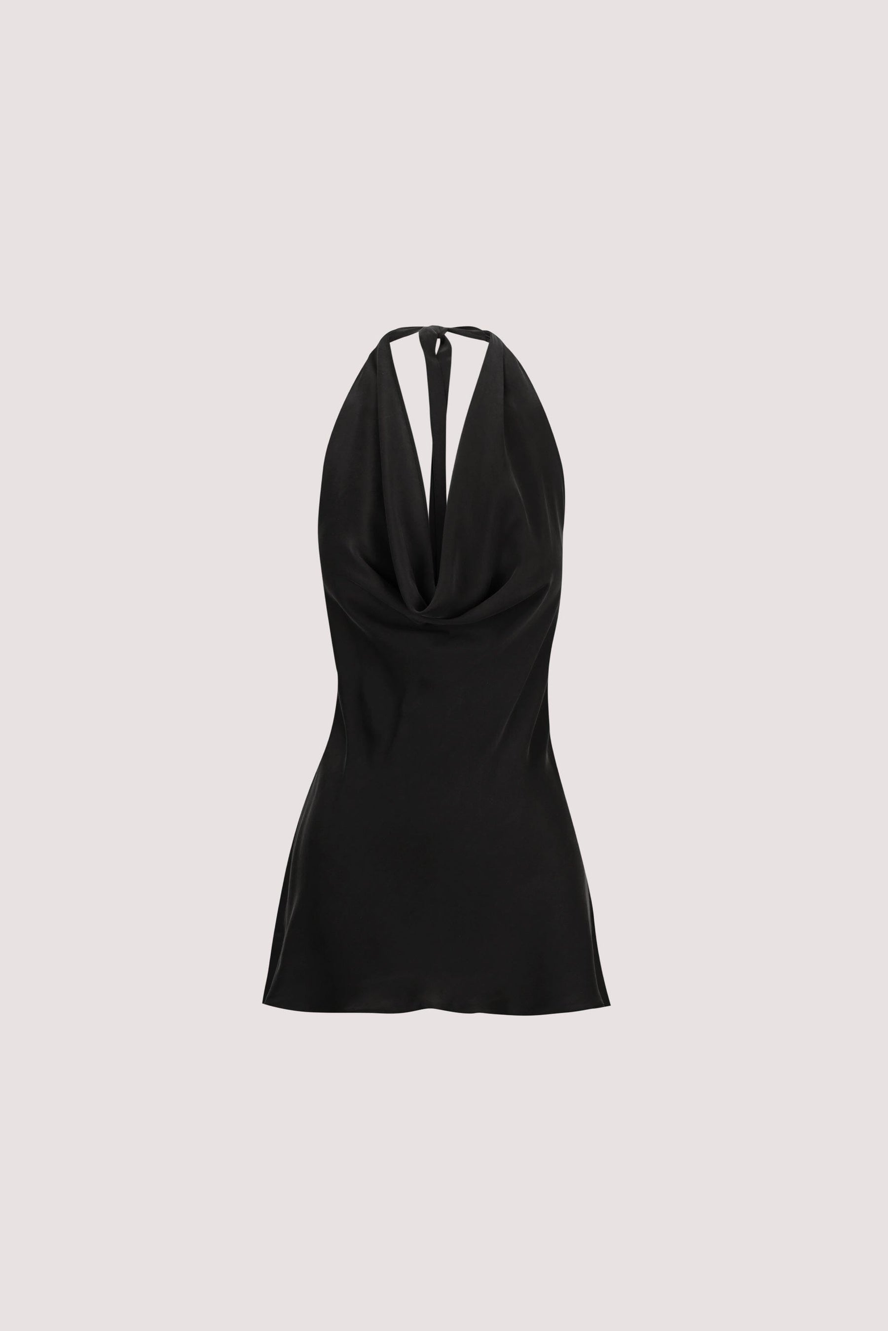 CARLENE BLACK SILK COWL NECK TOP Clothing DISSH Boutiques 