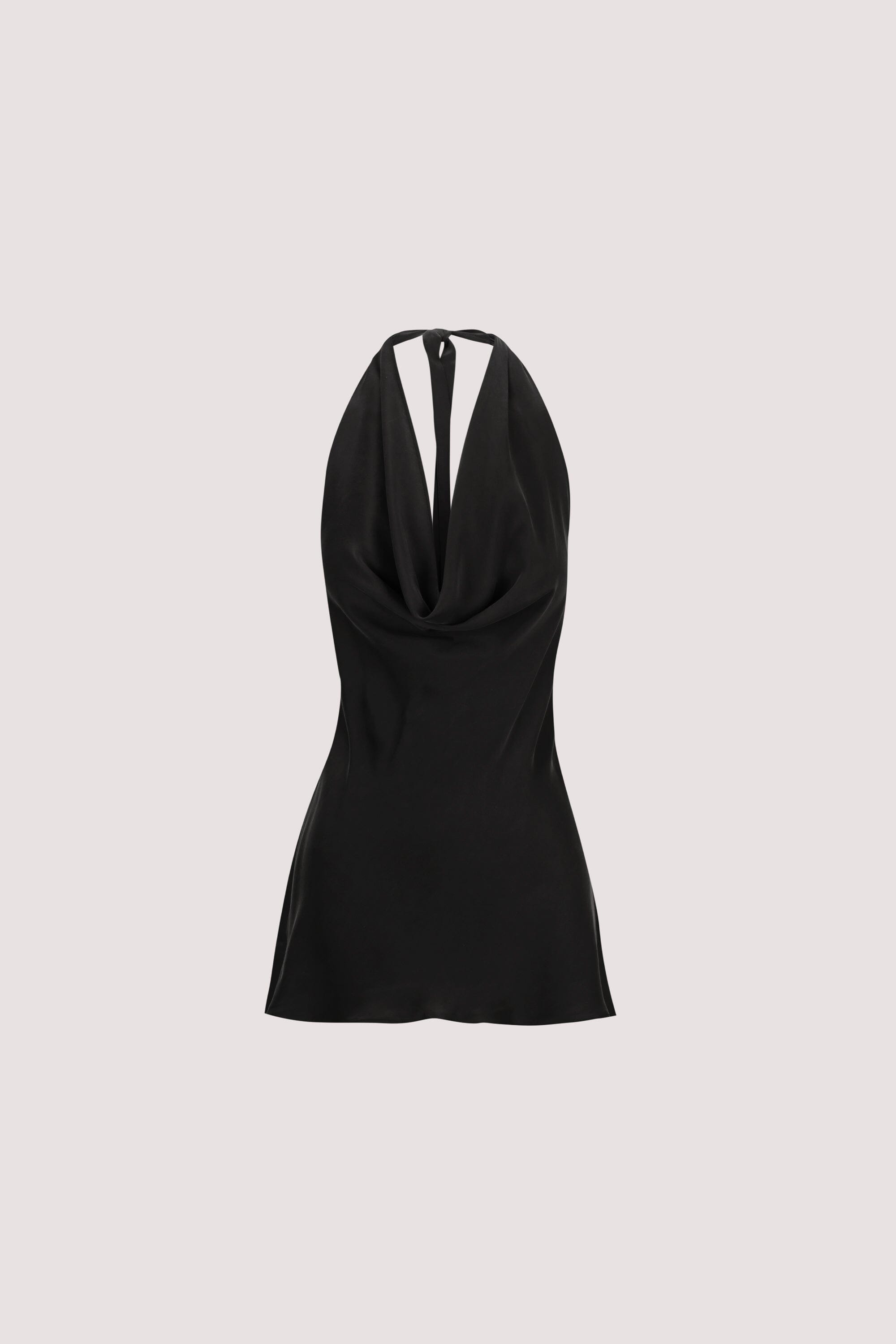 CARLENE BLACK SILK COWL NECK TOP Clothing DISSH Boutiques 