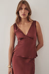 JORJA SAHARA SLEEVELESS SILK TOP