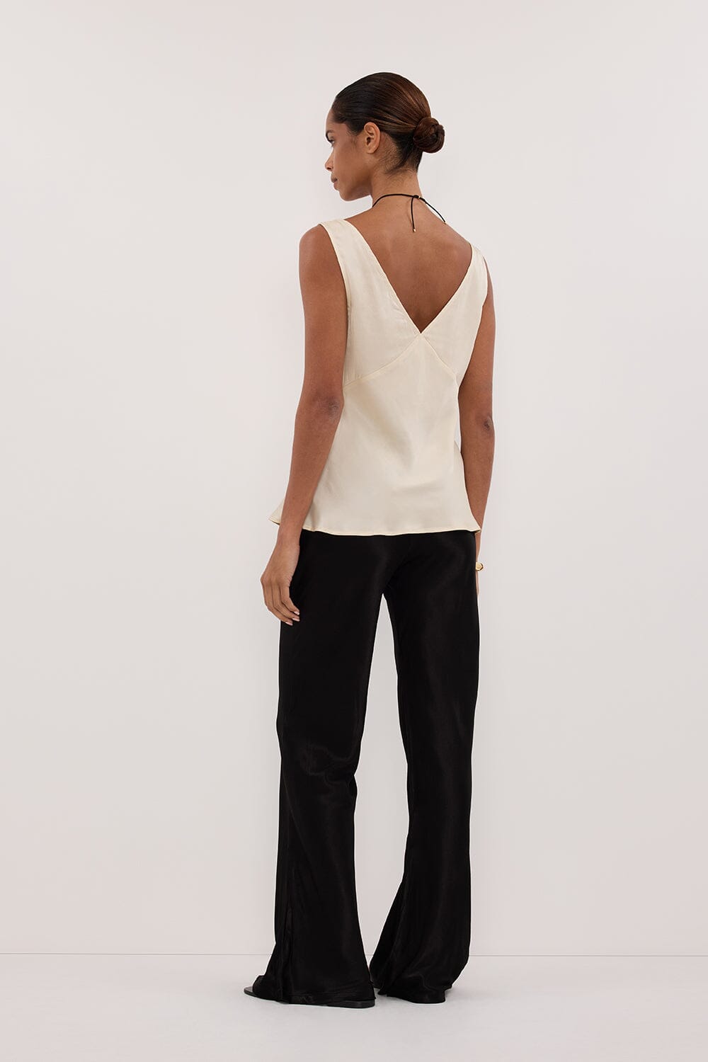 JORJA STRAW SLEEVELESS SILK TOP - PRE ORDER Clothing DISSH Boutiques 