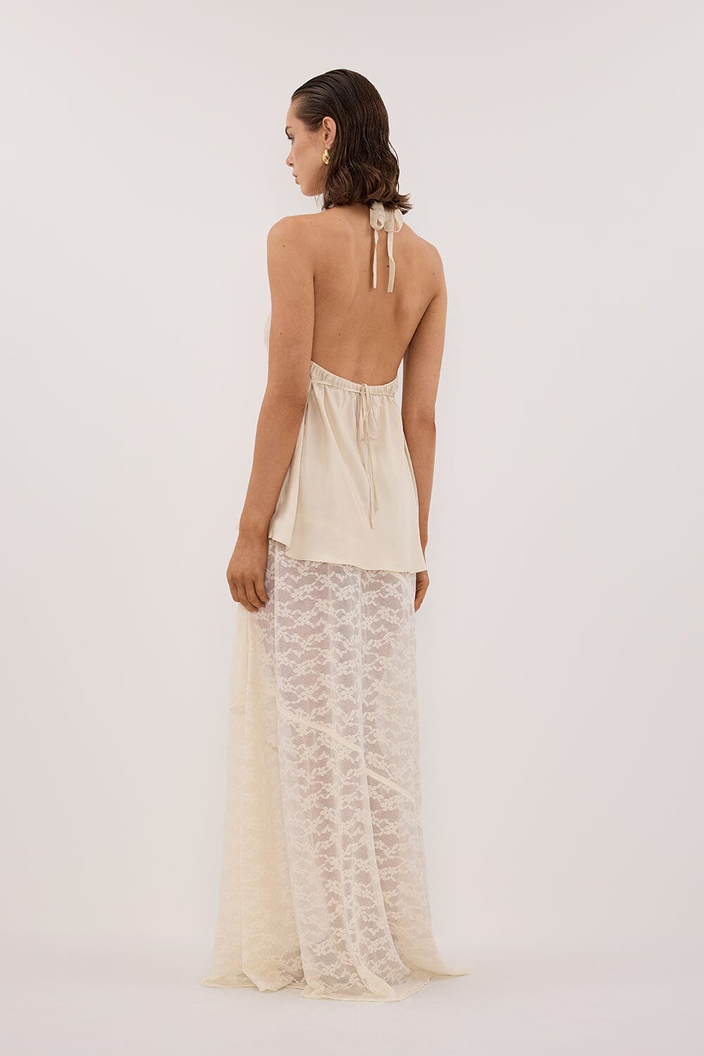 CARLENE STRAW SLEEVELESS CUPRO COWL TOP