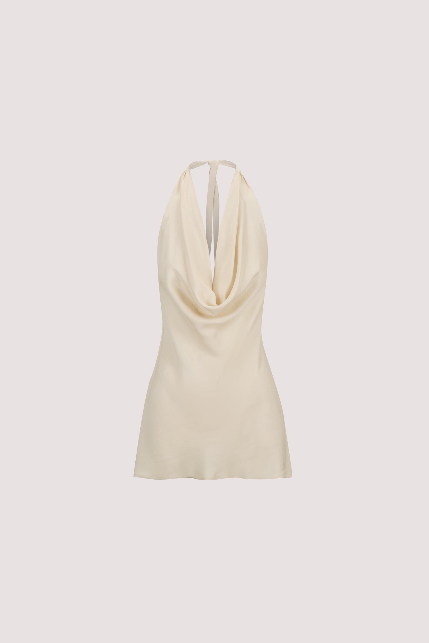 CARLENE STRAW SLEEVELESS CUPRO COWL TOP Clothing DISSH Boutiques 