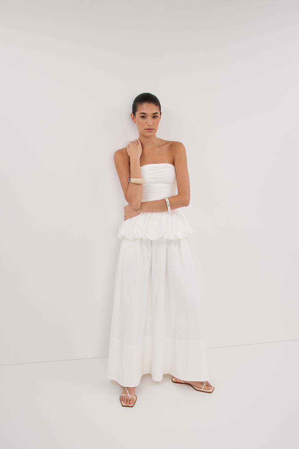 KIRSTY WHITE POPLIN CIRCLE SKIRT Clothing DISSH Boutiques 12 WHITE 