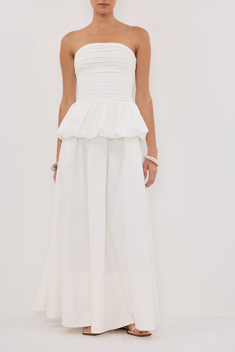 KIRSTY WHITE POPLIN CIRCLE SKIRT Clothing DISSH Boutiques 