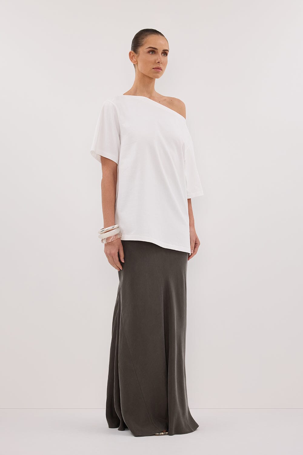 ADDISON PETROL BIAS CUPRO SKIRT Clothing DISSH Boutiques 