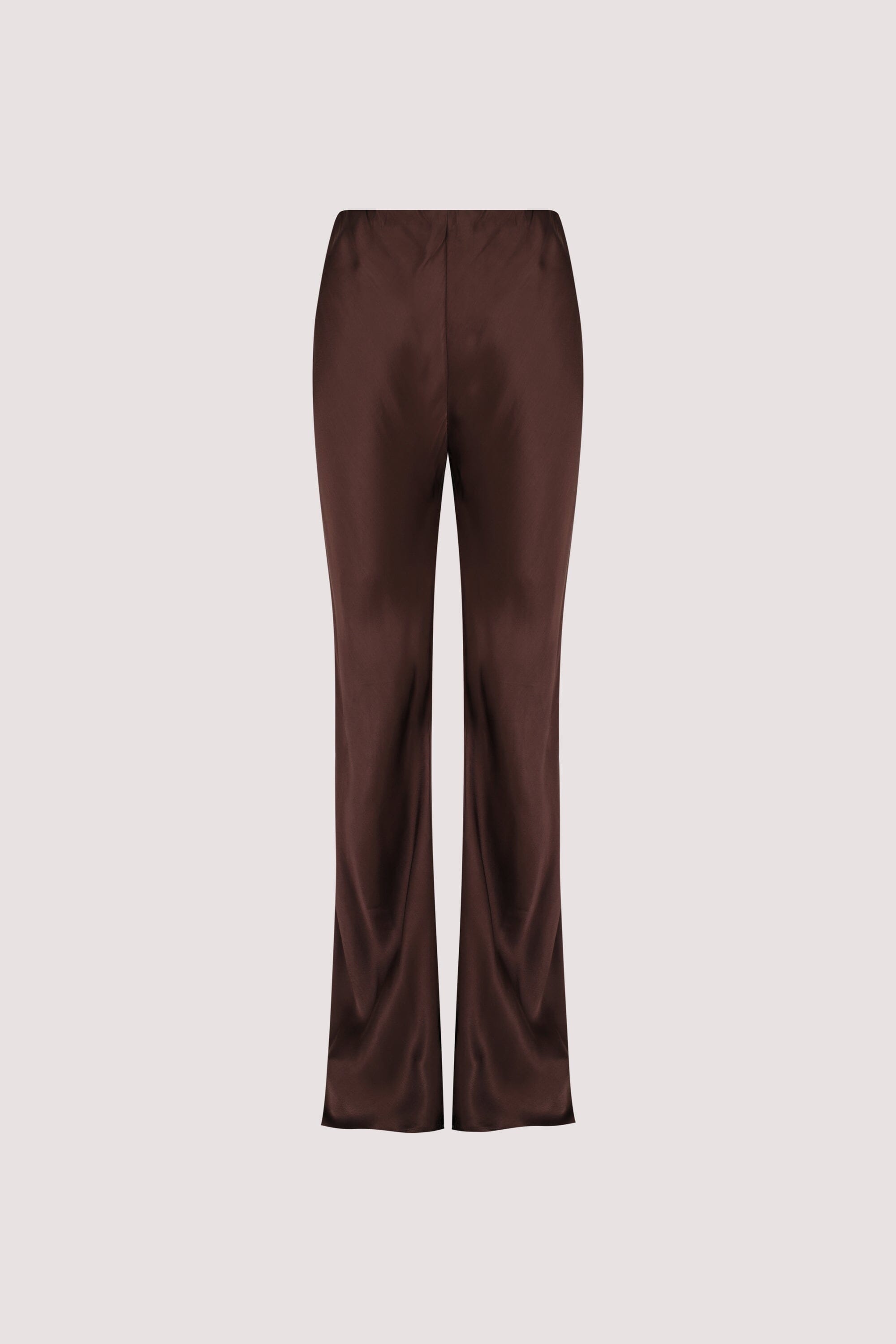 NIKKI BITTER CHOC SATIN BIAS PANT