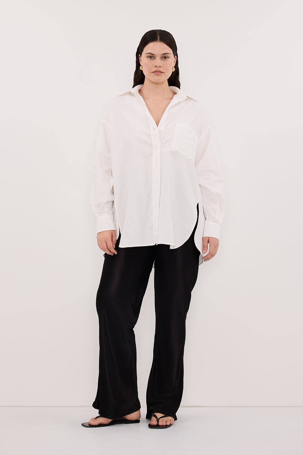 NIKKI BLACK SATIN BIAS PANT Clothing DISSH Boutiques 