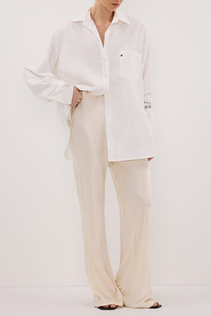 NIKKI CREAM SATIN BIAS PANT