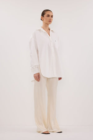NIKKI CREAM SATIN BIAS PANT