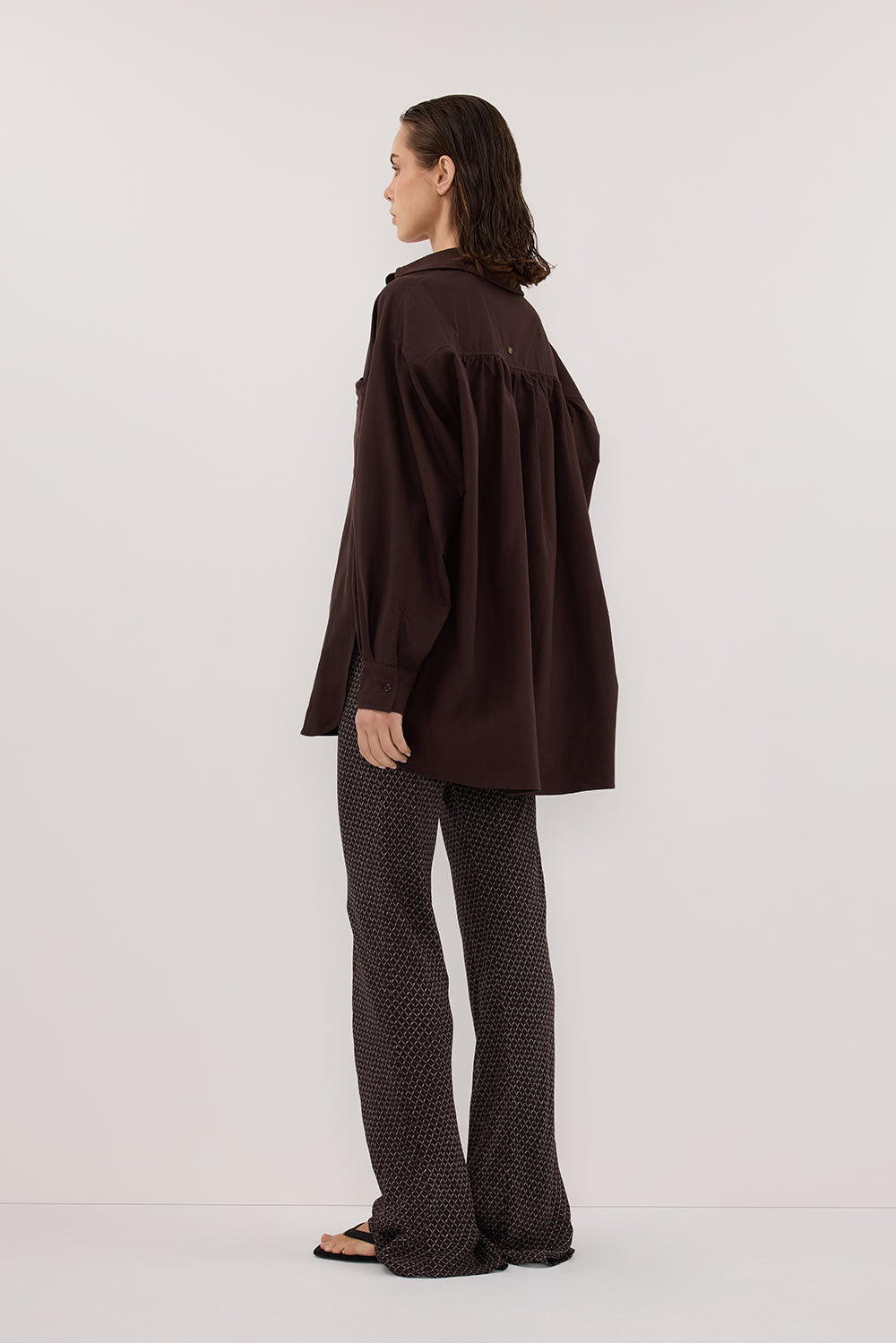 TIA CHOC MICRO CHECK BIAS PANT Clothing DISSH Boutiques 