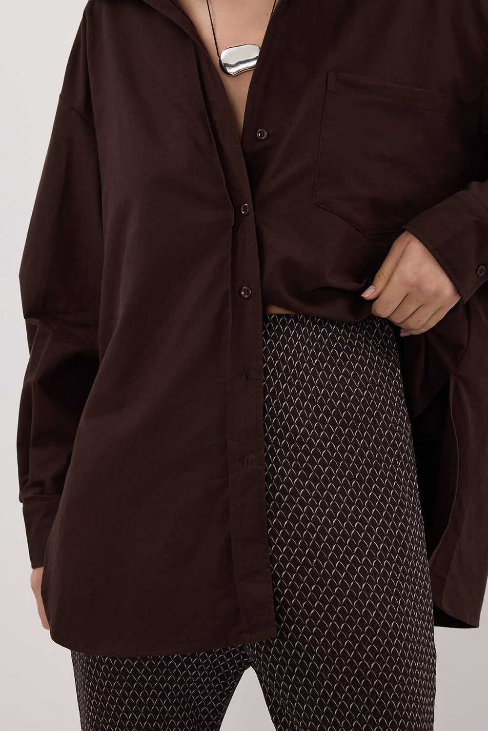 TIA CHOC MICRO CHECK BIAS PANT Clothing DISSH Boutiques 