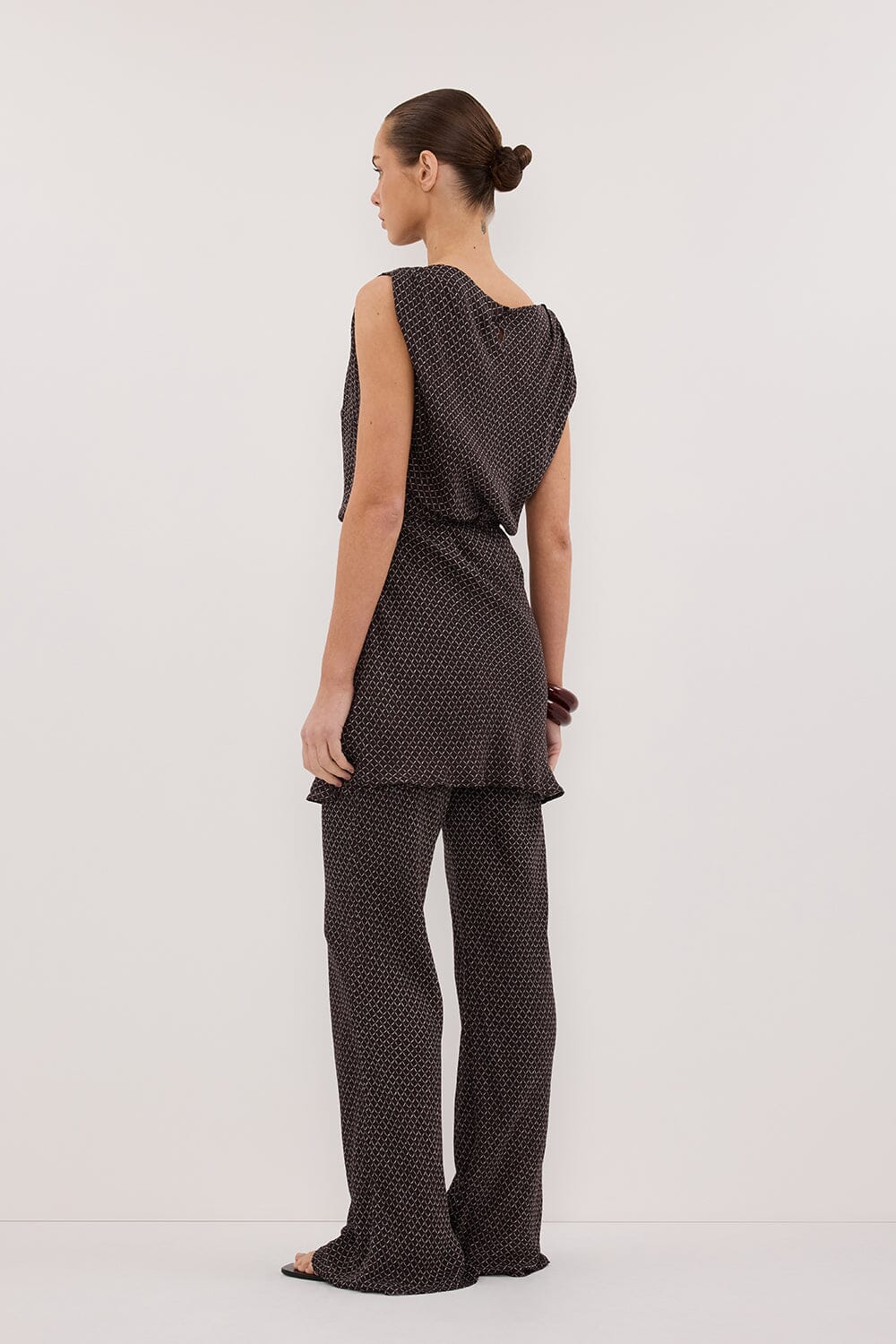TIA CHOC MICRO CHECK BIAS PANT Clothing DISSH Boutiques 