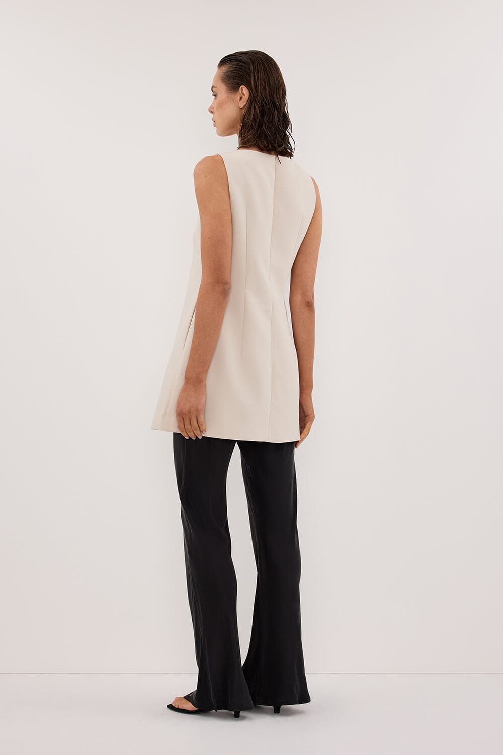 KYRA BLACK SILK BIAS PANTS