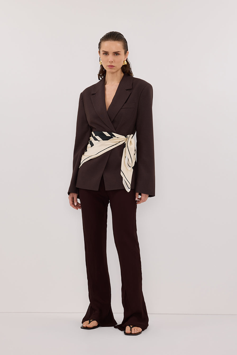 SUNTIA DARK CHOC BIAS PANTS