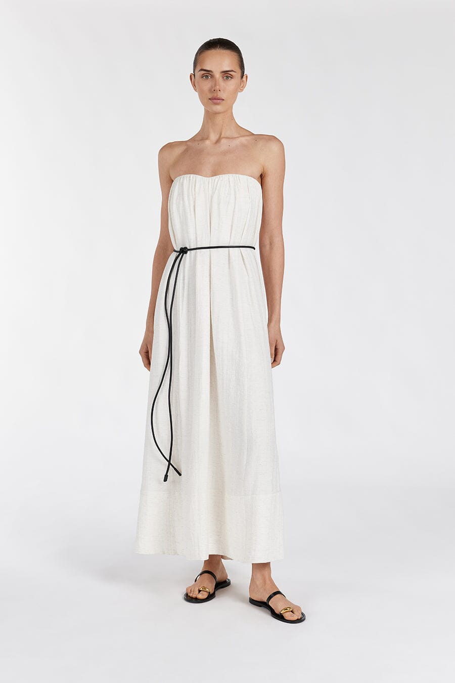 SHANIYA CREAM MARLE MIDI DRESS Clothing DISSH Boutiques 