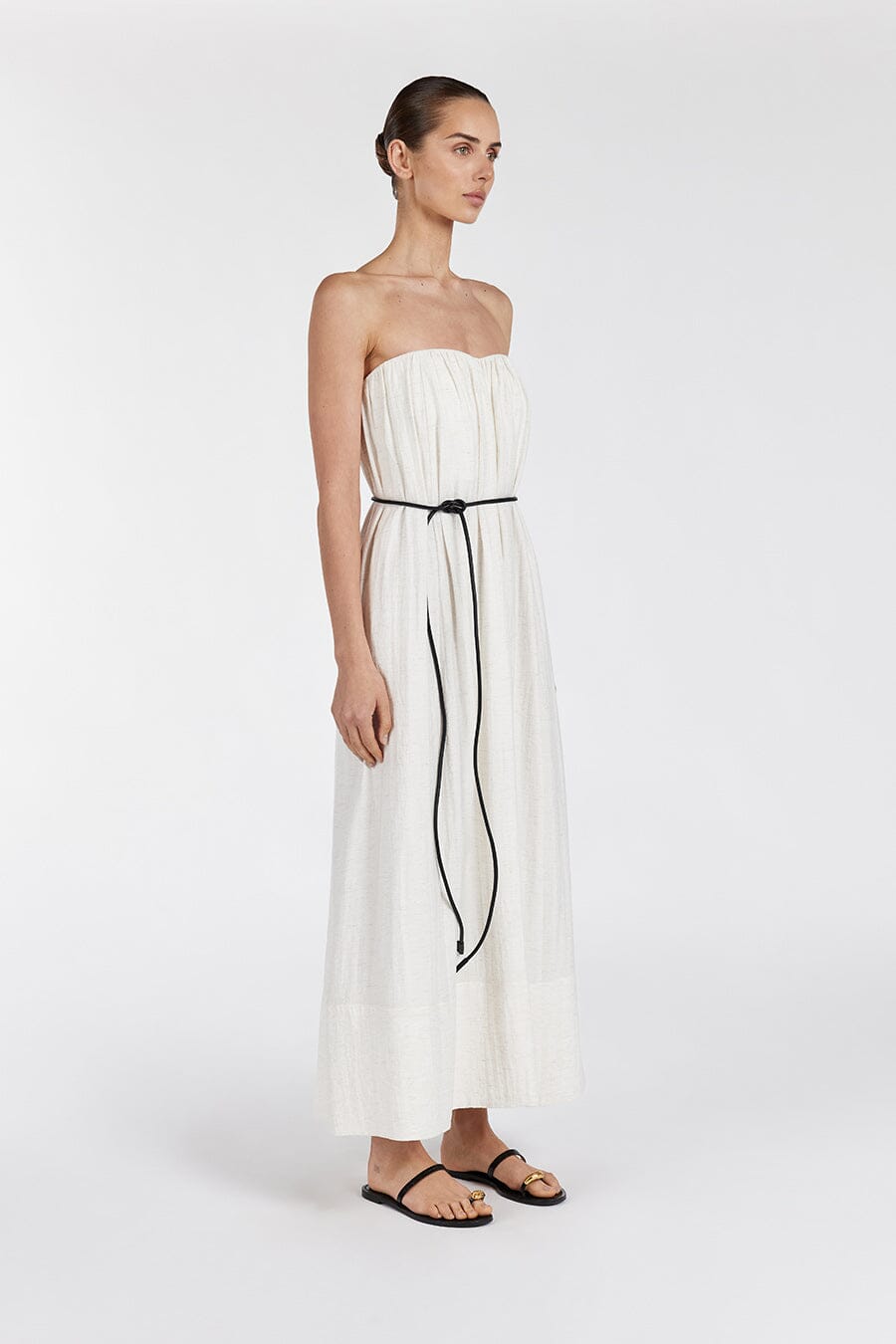 SHANIYA CREAM MARLE MIDI DRESS Clothing DISSH Boutiques 