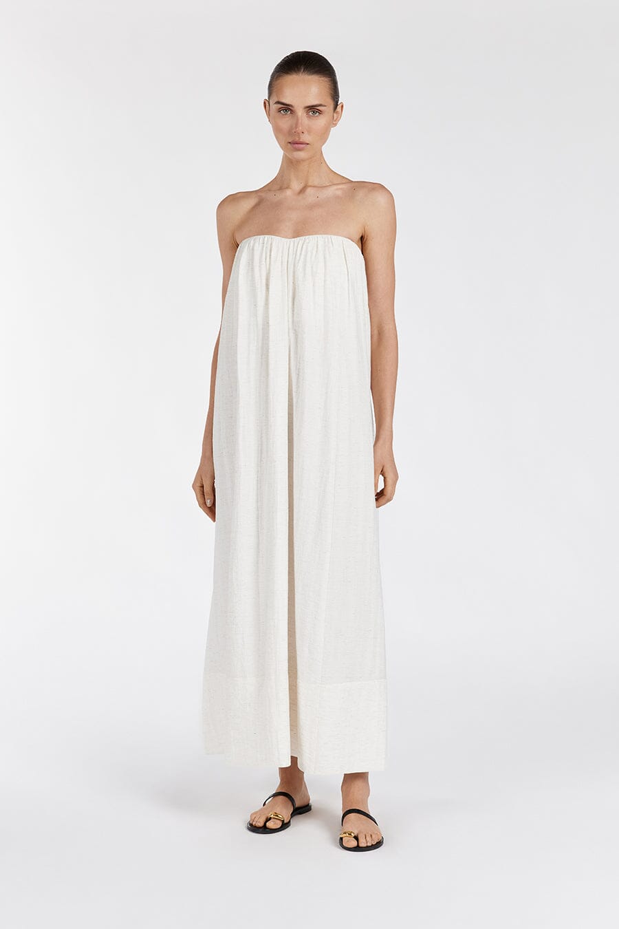 SHANIYA CREAM MARLE MIDI DRESS Clothing DISSH Boutiques 
