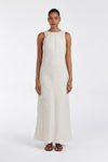 LYRA NATURAL LINEN MIDI DRESS - PRE ORDER