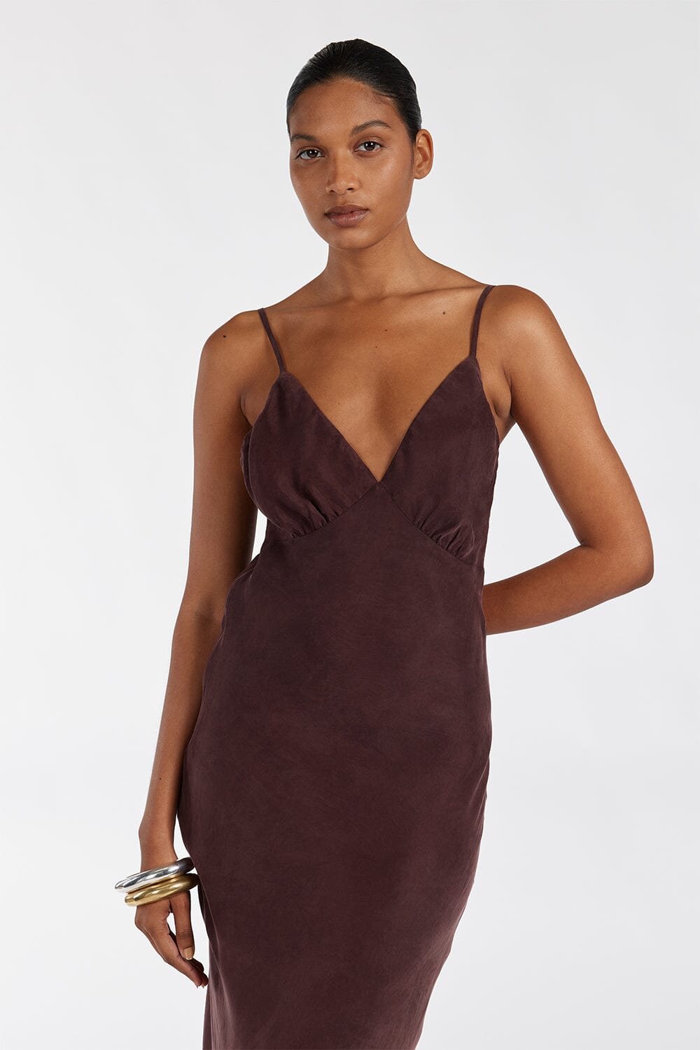 LIAM CURRANT CUPRO SLIP MIDI DRESS Clothing DISSH Boutiques 