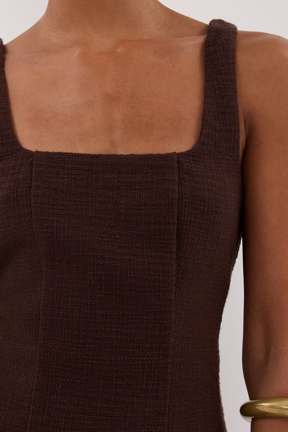 NIEVE CHOCOLATE MINI DRESS Clothing DISSH Boutiques 