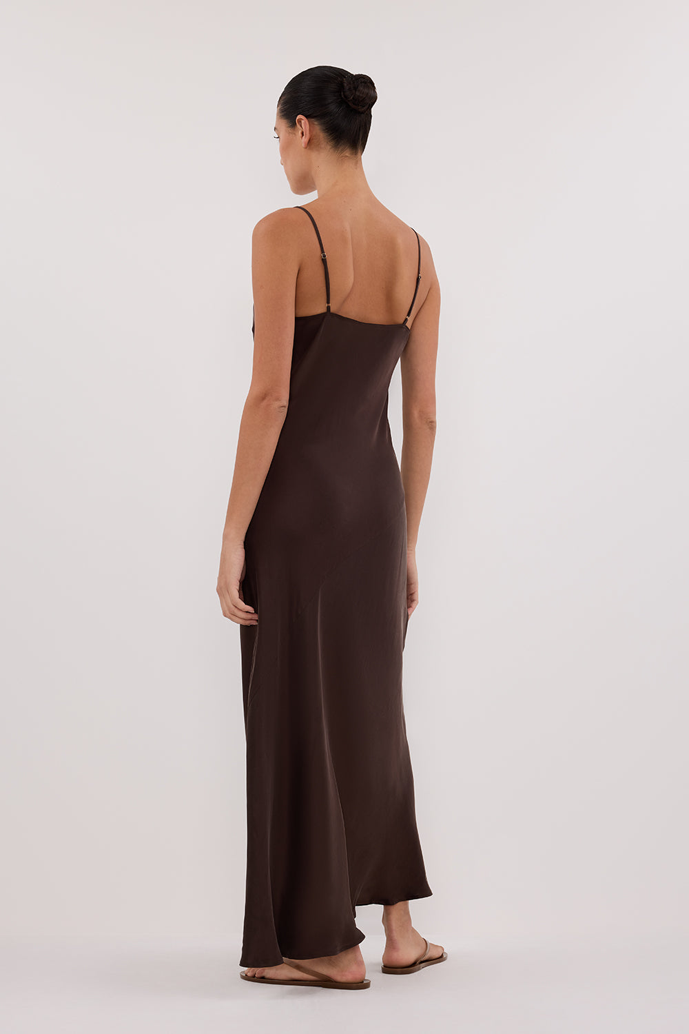 COLETTE BITTER CHOC SILK DRESS Clothing DISSH Boutiques 