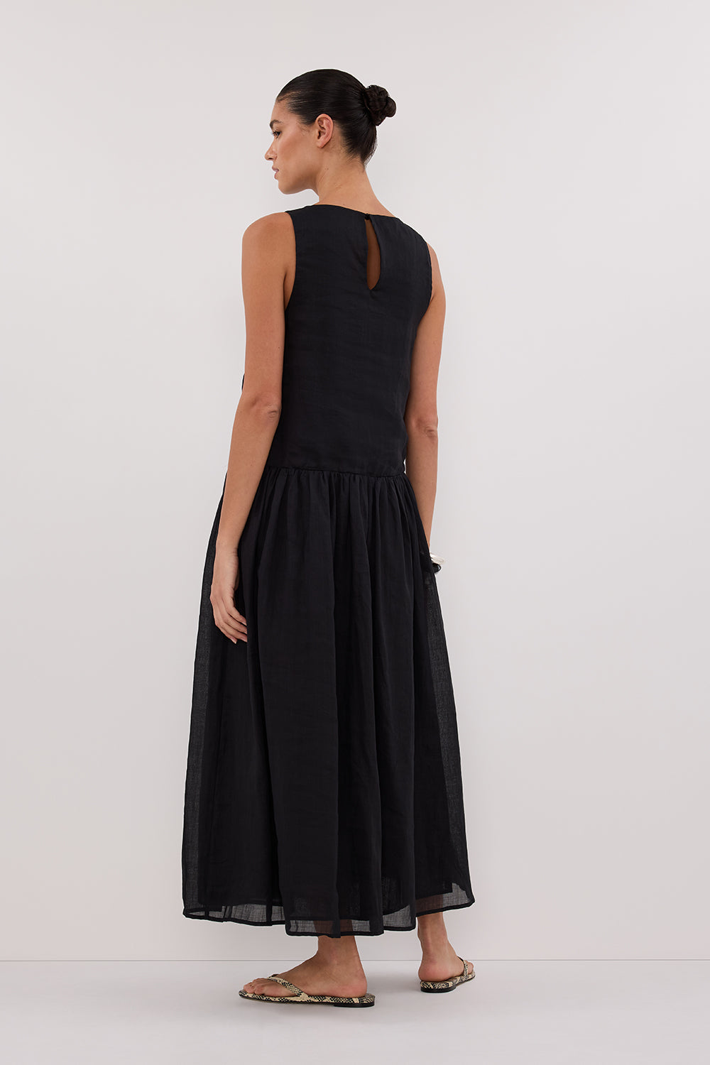 JACQUES BLACK RAMIE MIDI DRESS Clothing DISSH Boutiques 