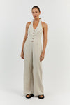 LOGAN NATURAL LINEN JUMPSUIT