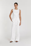 ALESSIA WHITE LINEN VEST