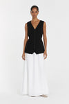 CELINE BLACK LONGLINE VEST