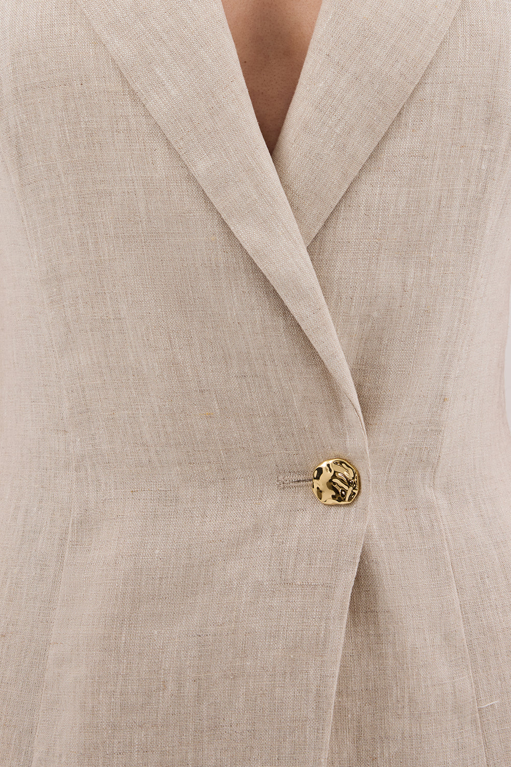 CORA NATURAL MIDI LINEN DRESS - PRE ORDER Clothing DISSH Boutiques 