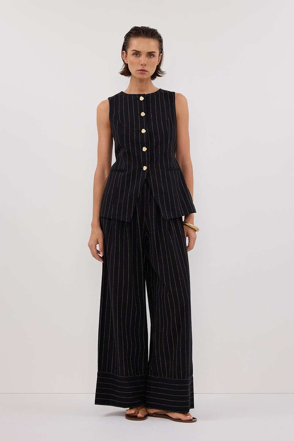 BOSTON STRIPE VEST Clothing DISSH Boutiques 