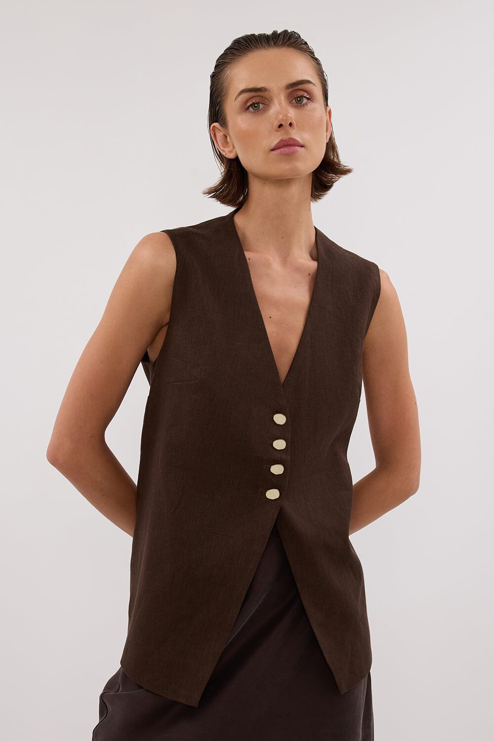 ベスト/ジレ ella chocochip boa vest ella eLLa_selectshop chocochip boa vest ベスト・ジレ