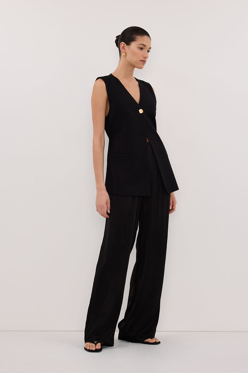 SONNY BLACK TAILORED VEST Clothing DISSH Boutiques 