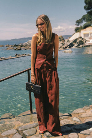 FRAN SAHARA LINEN VEST