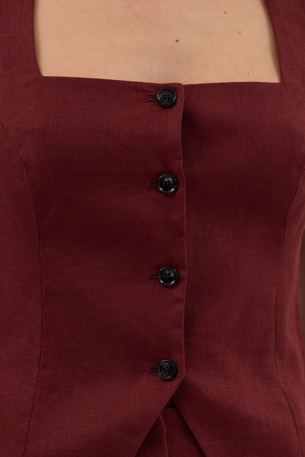 FRAN SAHARA LINEN VEST Clothing DISSH Boutiques 