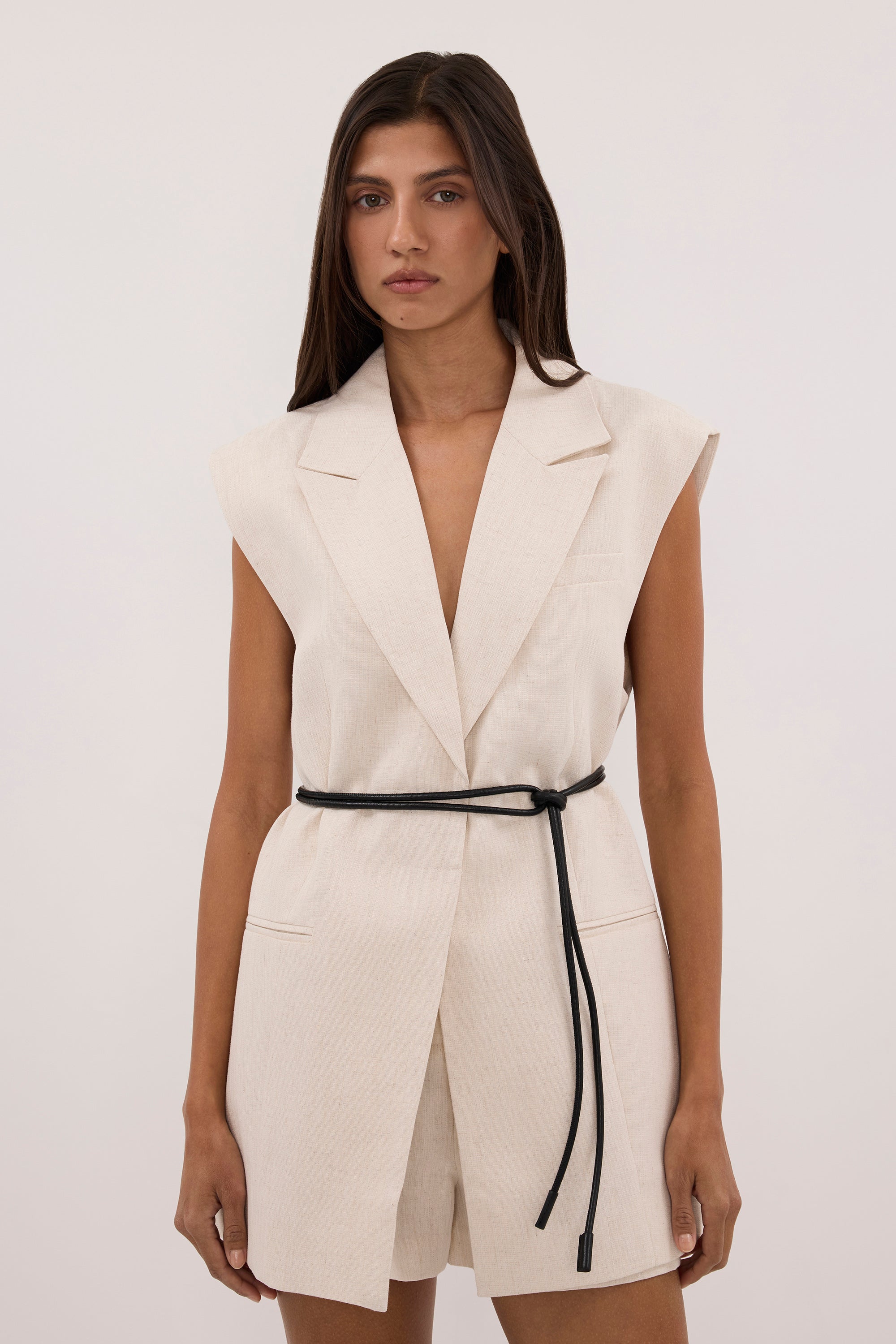 ROSALIE CREAM MARLE WRAP VEST
