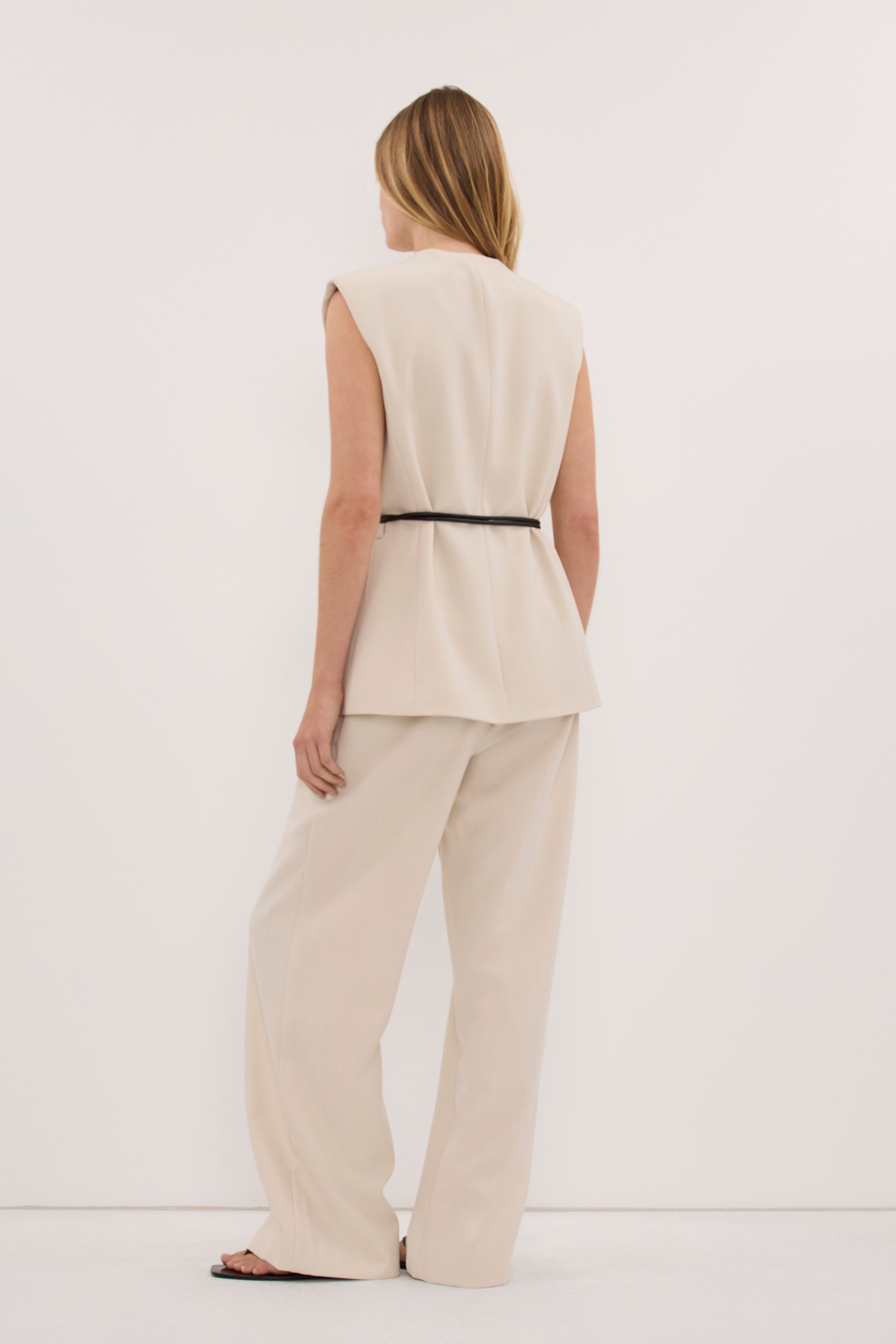 TRINITY BONE TAILORED VEST