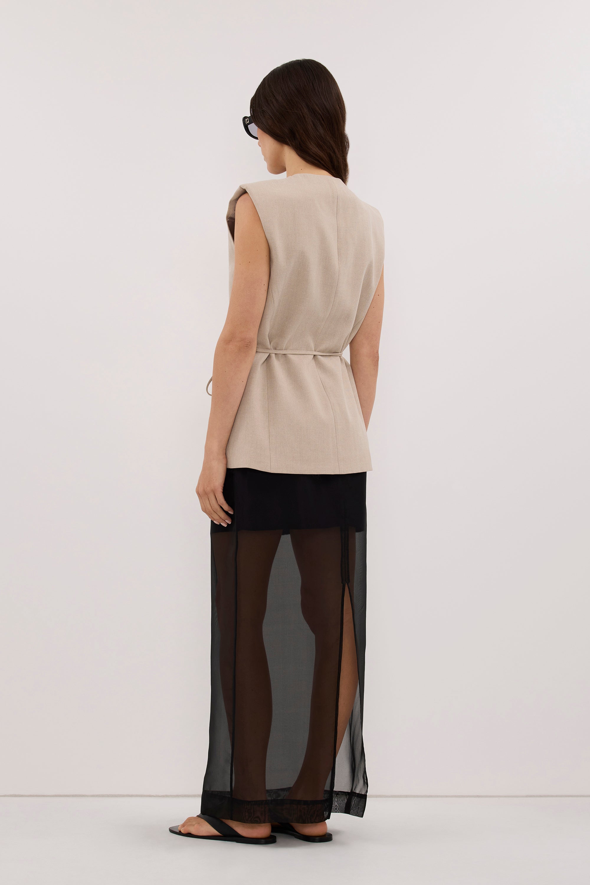 TRINITY OAT TAILORED VEST