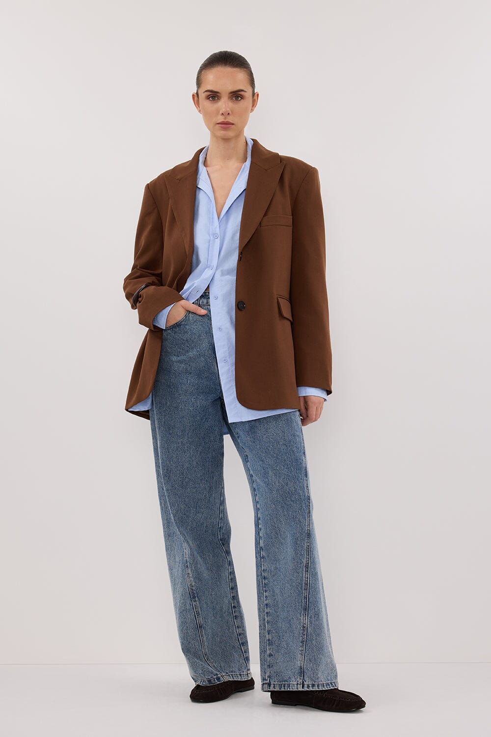 HARLEY RUST BOYFRIEND BLAZER Clothing DISSH Boutiques 
