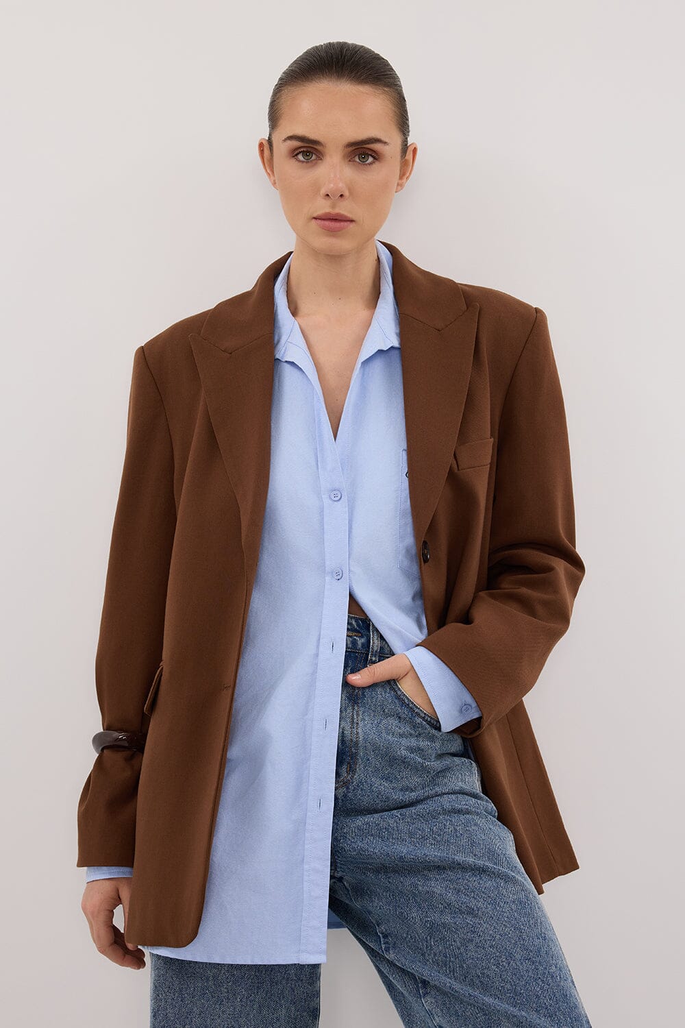 HARLEY RUST BOYFRIEND BLAZER Clothing DISSH Boutiques 